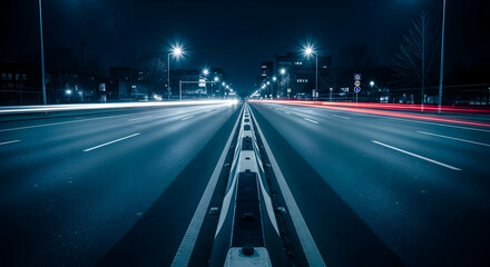 Cityscape Lights At Night Expressing Movement And Urban Exploration Perspective