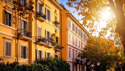 Fototapeta premium Autumnal European cityscape