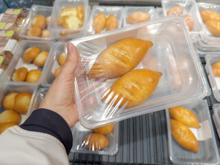 choosing pastries and pies for lunch
