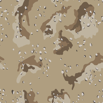 Desert camouflage military pattern. Vector camouflage pattern for clothing design. Camouflage pattern deer hunting gear realistic forest camo design for tactical clothing outdoor apparel background.