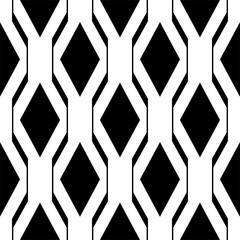 Seamless black and white geometric pattern. Vector Illustration.