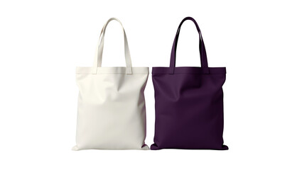 Cream and Purple Tote Bags: Stylish, Minimalist Mockup for Branding and Design.