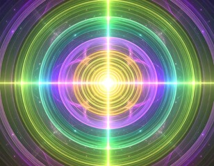 Obraz premium Abstract, colorful, concentric circles