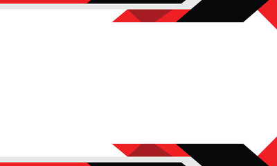 Futuristic abstract border design with bold red, black, and white geometric elements. Ideal for digital banners, tech presentations, or business templates with a sleek and dynamic layout.