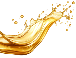 Golden Liquid Splash Creating Elegant Wave Formation With Droplets
