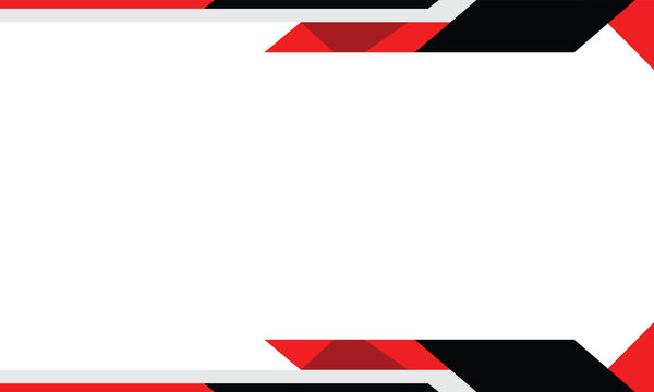 Futuristic abstract border design with bold red, black, and white geometric elements. Ideal for digital banners, tech presentations, or business templates with a sleek and dynamic layout.