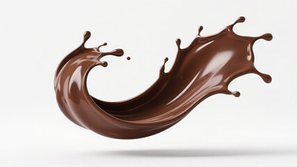 chocolate splash isolated on white