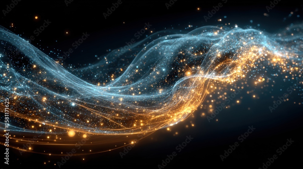 Poster a mesmerizing display of swirling lights and colors illuminates the darkness, creating vibrant patte