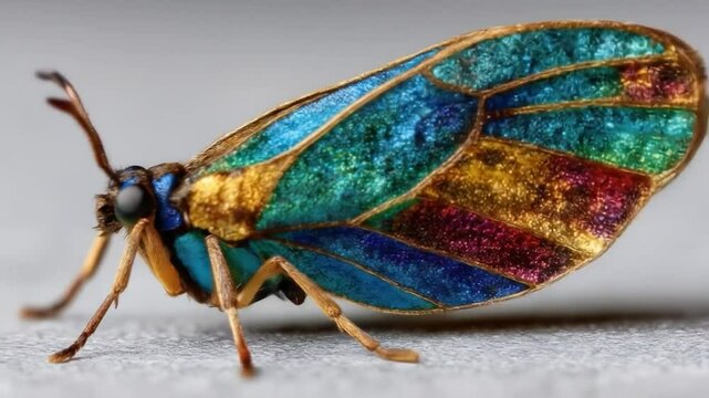Vibrant Jewel-toned Planthopper: A Macro Photography Masterpiece