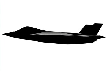 Silhouette of a modern military jet.