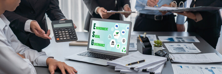 ESG environmental social governance policy for brisk business to set a standard to achieve high ESG...