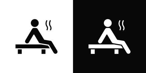 Sauna icon, Vector graphics in filled style