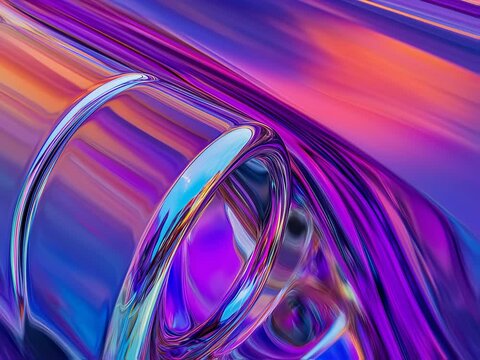 Exploration of a unique glass sculpture reveals stunning twists and reflections of vibrant colors, captivating visitors at an art exhibit during the afternoon.