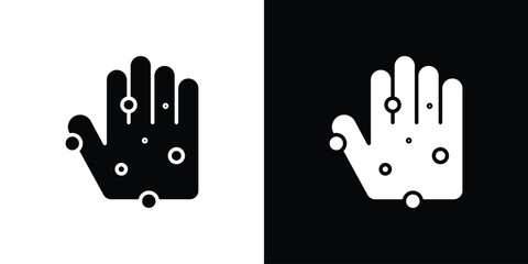 Rash hand icon, Vector graphics in filled style