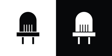 LED icon, Vector graphics in filled style