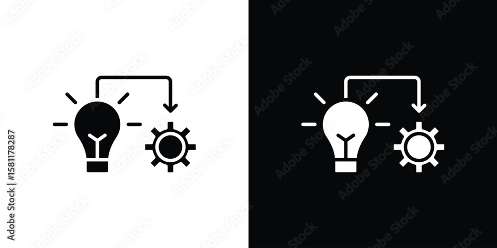 Aufkleber implementation icon, vector graphics in filled style