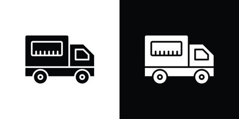 Food truck icon, Vector graphics in filled style