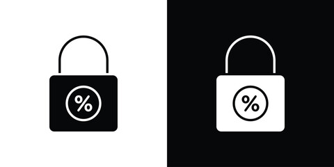 Fixed rate mortgage icon, Vector graphics in filled style