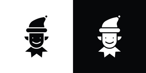 Elf icon, Vector graphics in filled style