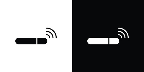 Dog microchip icon, Vector graphics in filled style