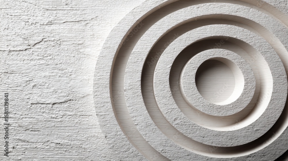 Poster a series of circles, each one slightly larger than the one before it. the circles are arranged in a 