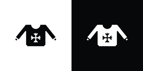 Christmas sweater icon, Vector graphics in filled style