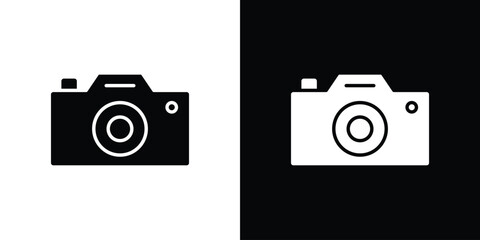 Camera icon, Vector graphics in filled style