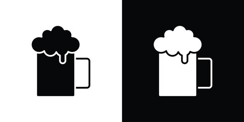 Beer icon, Vector graphics in filled style