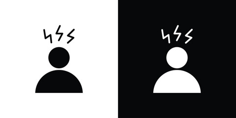 Anxiety icon, Vector graphics in filled style