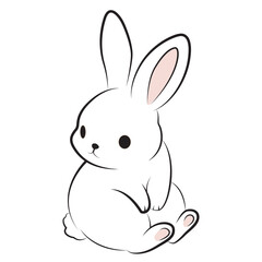 Fototapeta premium Cute Rabbit Cector