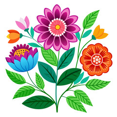 Vibrant Floral Abundance: A vivid display of assorted flowers with lively colors create a cheerful and beautiful floral arrangement.
