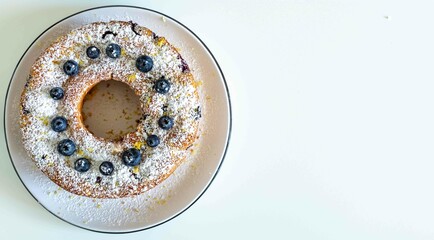 The best and most beautiful and tasty cake in the world prepared with natural yogurt, blueberries and lemon. The most perfect cake