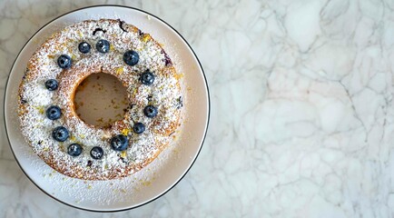 The best and most beautiful and tasty cake in the world prepared with natural yogurt, blueberries and lemon. The most perfect cake