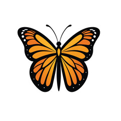 Minimalist Butterfly vector Icon, clean