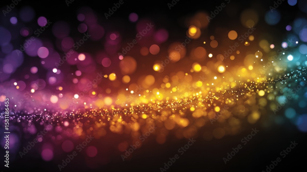 Poster a colorful, swirling pattern of dots that appears to be a rainbow. the dots are scattered throughout