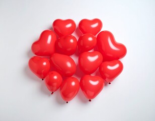 Labios formados por globos pequeños de color rojo inflados