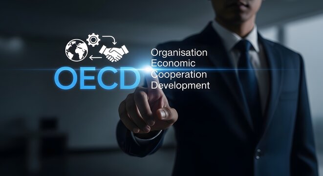 Organisation for Economic Co-operation and Development (OECD) Concept Focus on Global Cooperation, Business Development, and Economic Progress