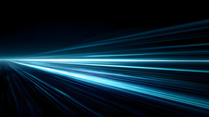 Neon rays abstract speed light background, futuristic road lines with glowing blue beams, vector-style glow --ar 16:9