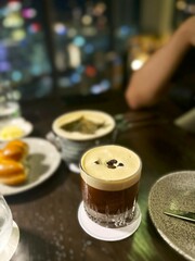 Espresso drink at a restaurant