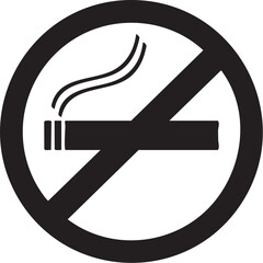 Fototapeta premium No Smoking Symbol All Black Vector