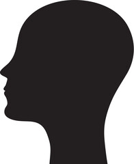 Vector of a Side Profile of a Person's Head  Silhouette