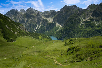 Naklejka premium alpine pasture in the High Tauern, National Park in Austria