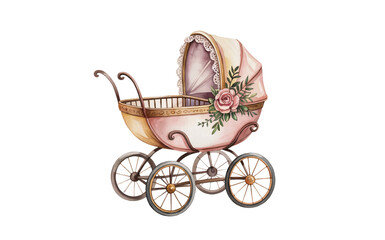 Hand-Painted Carriage in Vintage Style