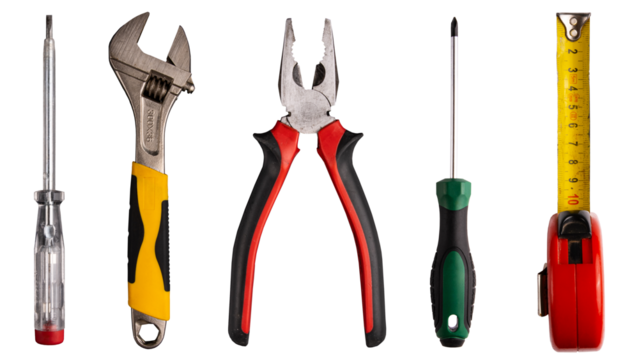 Set of tools. Set of tools transparent