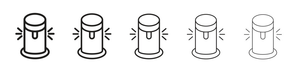 Solar Garden Light lamp icon, outline vector logo illustration, linear pictogram isolated