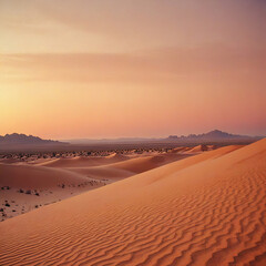 Desert Sunrise Gradients on Abstract Horizon