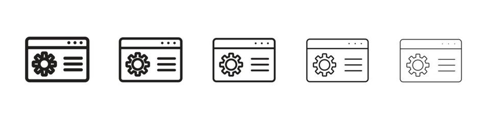 Software icon, outline vector logo illustration, linear pictogram isolated