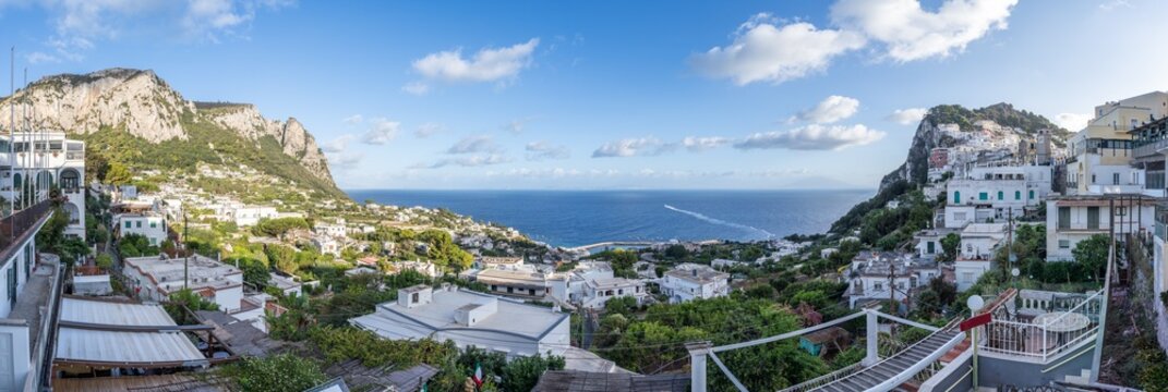 Capri town panorama, Campania, Italy