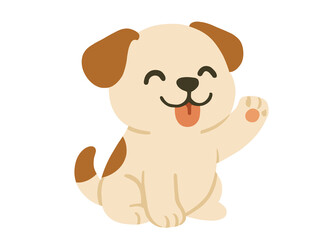 Cute Puppy Cartoon Illustration