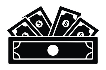 cash collection vector icon